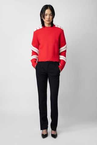 Pull en mérinos - Rouge