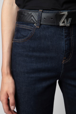 Ceinture en cuir - Noir