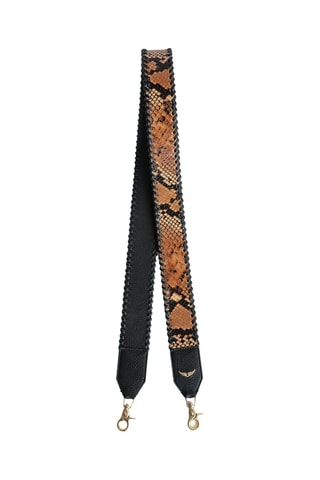 Bandoulière en cuir de chèvre - Marron