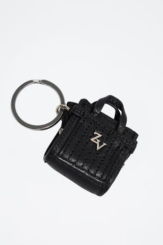 Porte-clés en cuir - Noir