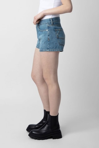 Short en jean - Bleu
