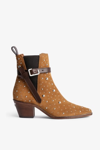 Bottines Chelsea en nubuck - Marron