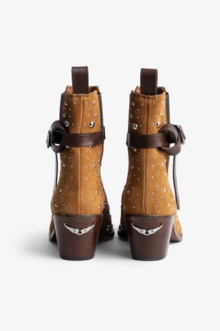 Bottines Chelsea en nubuck - Marron