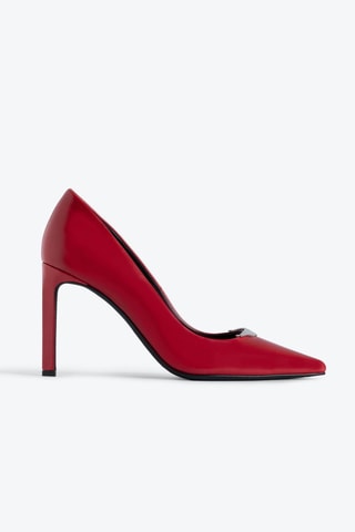 Escarpins en cuir verni - Rouge