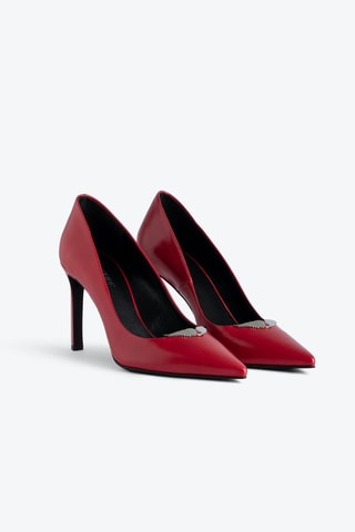 Escarpins en cuir verni - Rouge