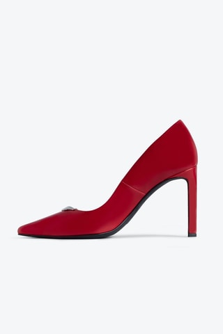 Escarpins en cuir verni - Rouge