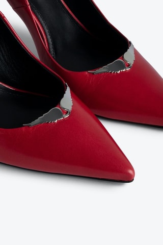 Escarpins en cuir verni - Rouge