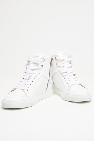 Baskets montantes en cuir - Blanc