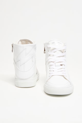 Baskets montantes en cuir - Blanc