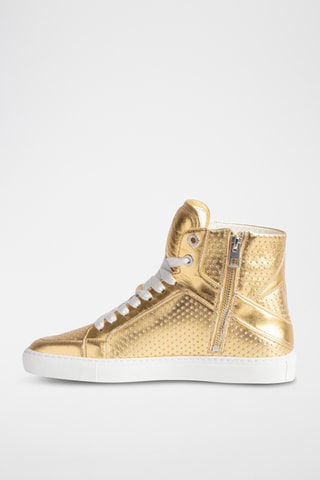 Baskets montantes en cuir - Doré