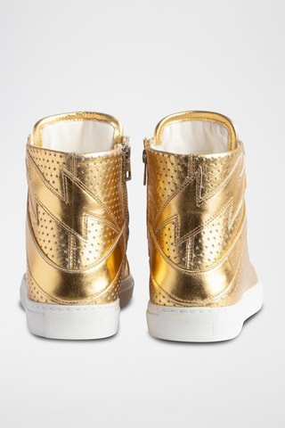 Baskets montantes en cuir - Doré