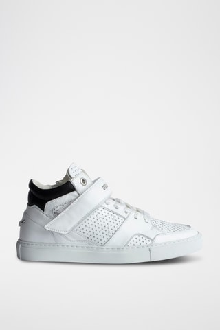 Baskets montantes en cuir - Blanc