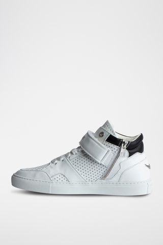 Baskets montantes en cuir - Blanc