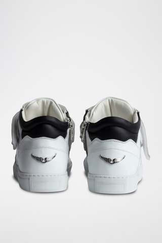 Baskets montantes en cuir - Blanc