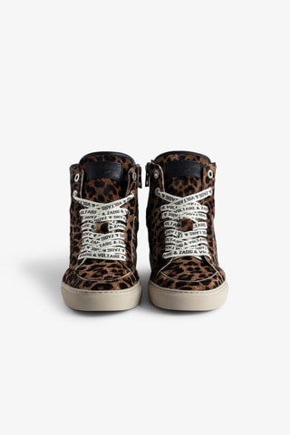 Baskets montantes en cuir - Marron