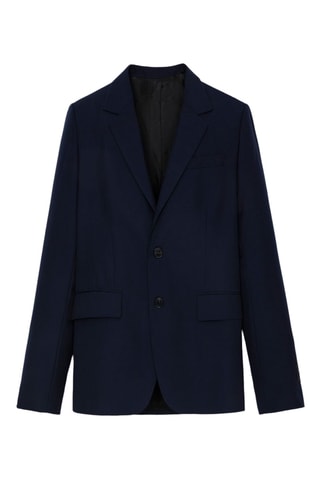 Blazer en laine vierge - Bleu marine