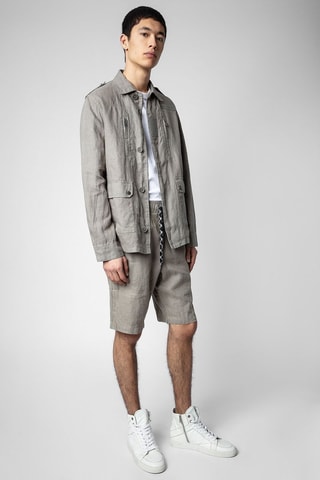 Bermuda en lin - Beige