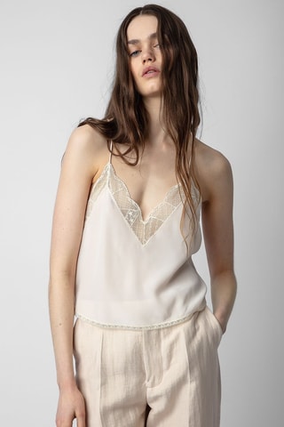 Caraco en soie - Ecru