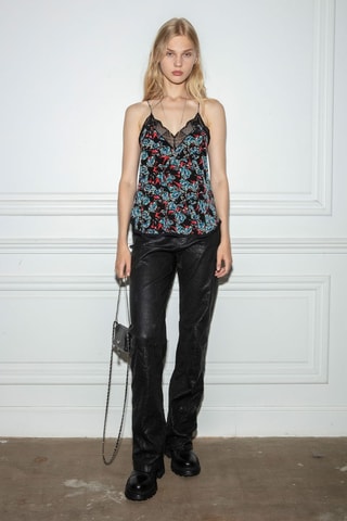 Caraco en soie - Noir