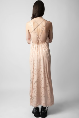 Robe longue en soie - Rose