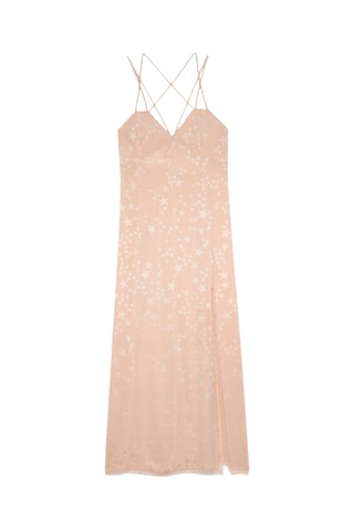 Robe longue en soie - Rose
