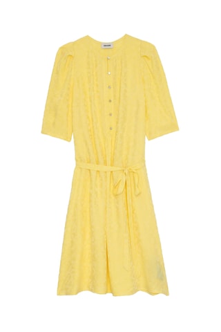 Robe patineuse en soie - Jaune