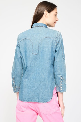 Chemisier en jean - Bleu clair