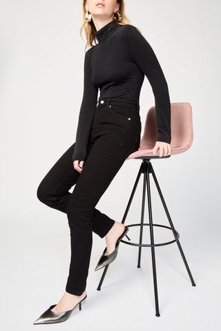 Jean taille haute - Noir