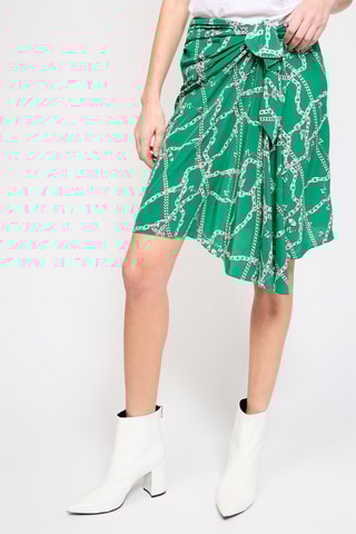 Jupe nouée en soie - Vert