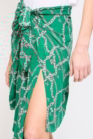 Jupe nouée en soie - Vert