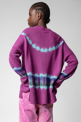 Pull tie and dye en cachemire - Mauve
