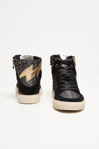 Baskets montantes en cuir - Noir