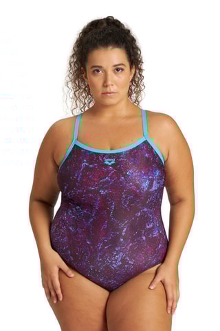 Maillot 1 pièce - Noir et violet