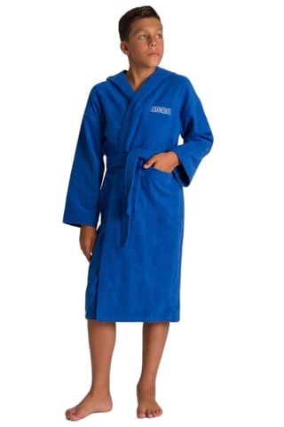 Peignoir à capuche Zeppelin - Bleu roi