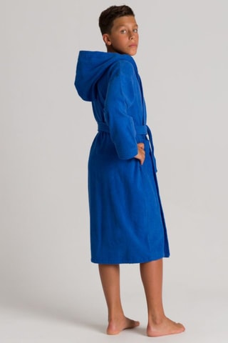 Peignoir à capuche Zeppelin - Bleu roi