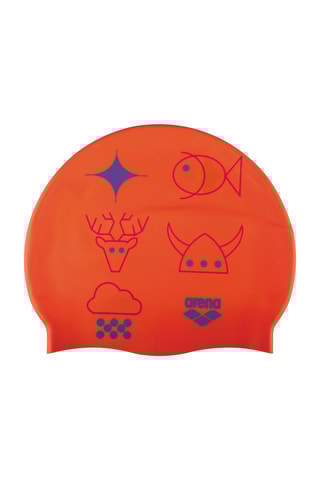 Bonnet de bain en silicone - 
Orange