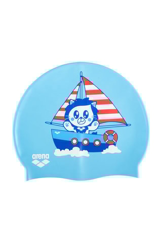 Bonnet de bain en silicone Junior - Ciel