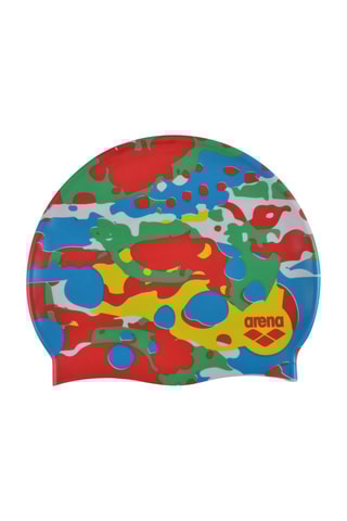 Bonnet de bain en silicone Junior - Rouge et bleu