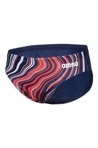 Slip de bain - Bleu marine et rouge