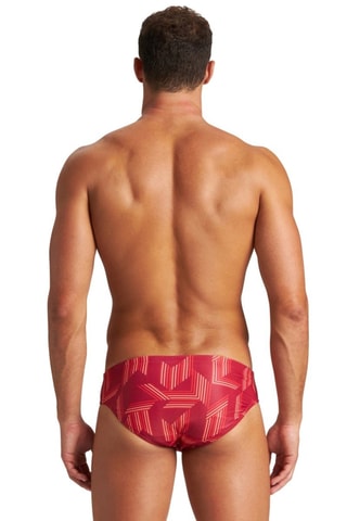 Slip de bain Puzzled - Rouge
