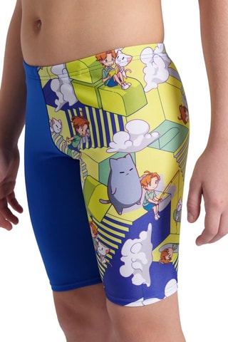 Cycliste de bain Fantasize - Bleu roi et gris clair