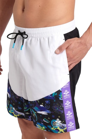 Short de bain Fun Planet - Blanc