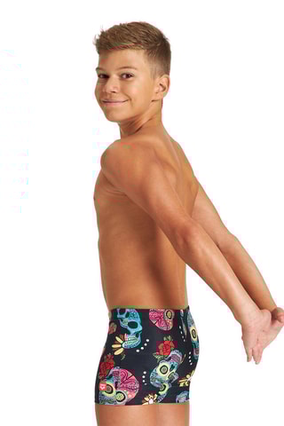 Short de bain Crazy Skulls Carinval - Noir