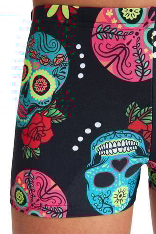Short de bain Crazy Skulls Carinval - Noir