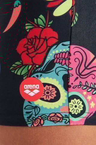 Short de bain Crazy Skulls Carinval - Noir