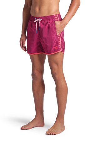 Short de bain Team Stripe - Bordeaux