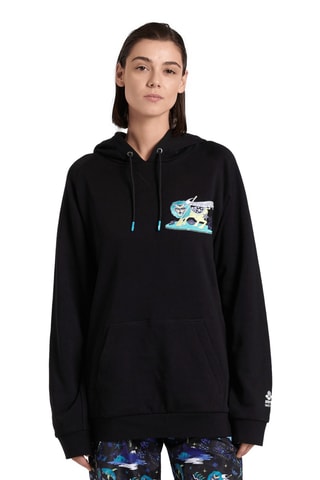 Sweat à capuche Fun Planet - Noir