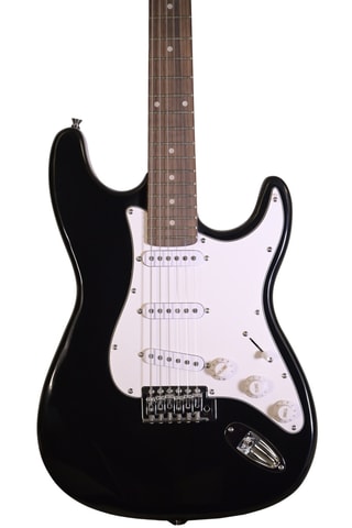 Guitare électrique Delson Strato + cable jack - Noir - Dès 3 ans