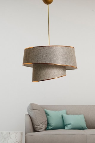 Hanglamp - Taupe en Goudkleurig - 60 W
