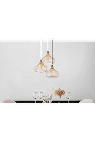 Hanglamp Teldamla - Glanzend Goudkleurig - 3 x 40 W